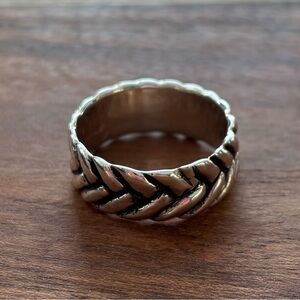 Sterling Silver Braided Ring Size 11 Unisex